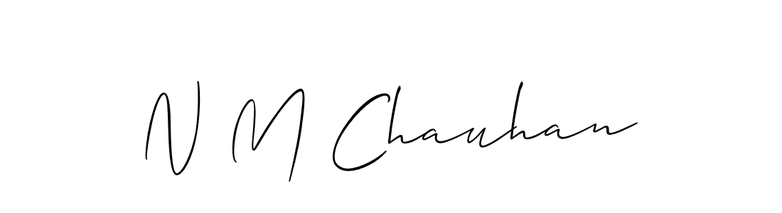 N M Chauhan stylish signature style. Best Handwritten Sign (Allison_Script) for my name. Handwritten Signature Collection Ideas for my name N M Chauhan. N M Chauhan signature style 2 images and pictures png