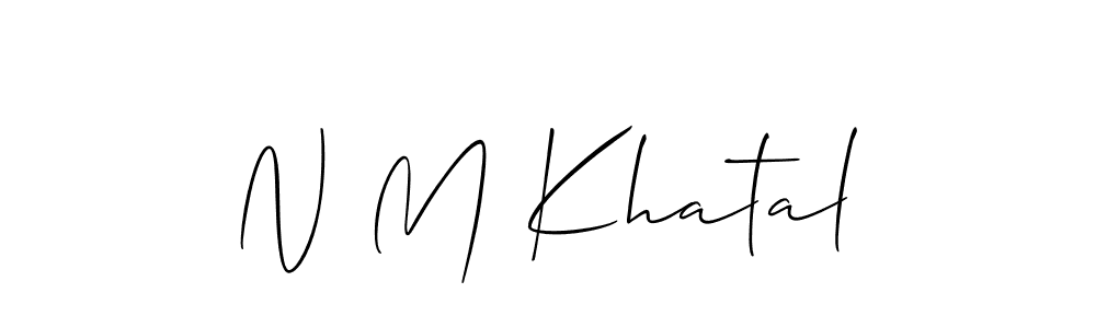 N M Khatal stylish signature style. Best Handwritten Sign (Allison_Script) for my name. Handwritten Signature Collection Ideas for my name N M Khatal. N M Khatal signature style 2 images and pictures png