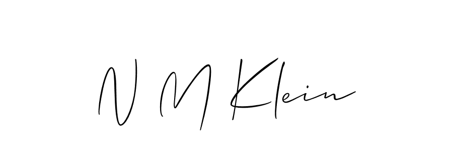 Design your own signature with our free online signature maker. With this signature software, you can create a handwritten (Allison_Script) signature for name N M Klein. N M Klein signature style 2 images and pictures png