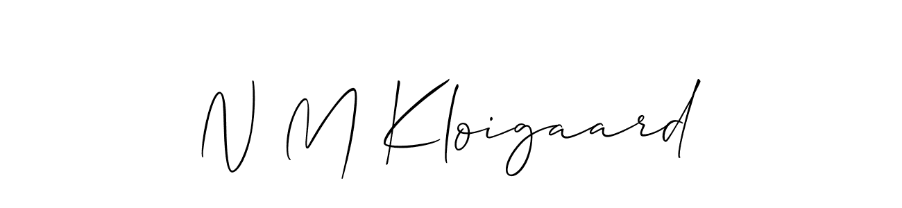 Also we have N M Kloigaard name is the best signature style. Create professional handwritten signature collection using Allison_Script autograph style. N M Kloigaard signature style 2 images and pictures png