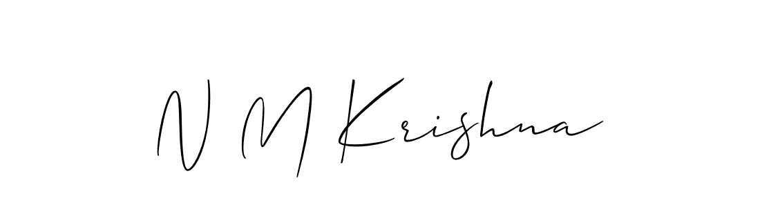 Similarly Allison_Script is the best handwritten signature design. Signature creator online .You can use it as an online autograph creator for name N M Krishna. N M Krishna signature style 2 images and pictures png