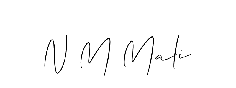 How to make N M Mali signature? Allison_Script is a professional autograph style. Create handwritten signature for N M Mali name. N M Mali signature style 2 images and pictures png