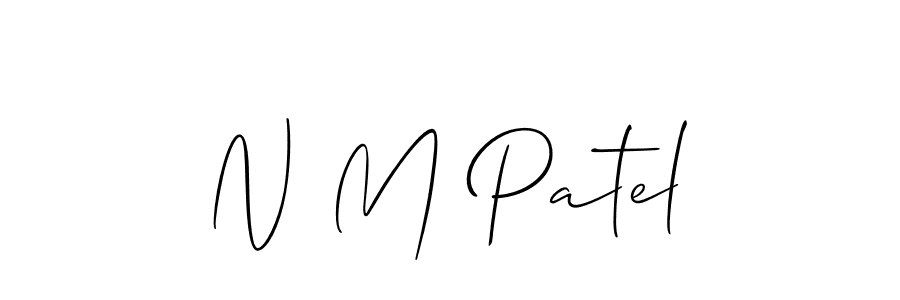 You should practise on your own different ways (Allison_Script) to write your name (N M Patel) in signature. don't let someone else do it for you. N M Patel signature style 2 images and pictures png