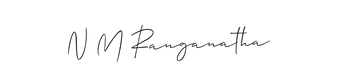 Best and Professional Signature Style for N M Ranganatha. Allison_Script Best Signature Style Collection. N M Ranganatha signature style 2 images and pictures png