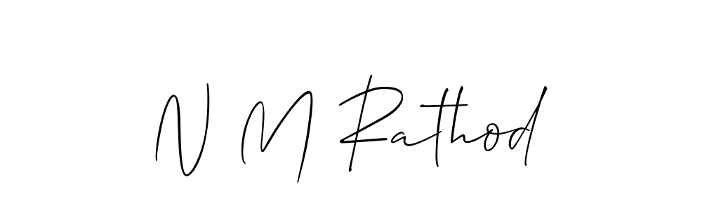 How to make N M Rathod signature? Allison_Script is a professional autograph style. Create handwritten signature for N M Rathod name. N M Rathod signature style 2 images and pictures png