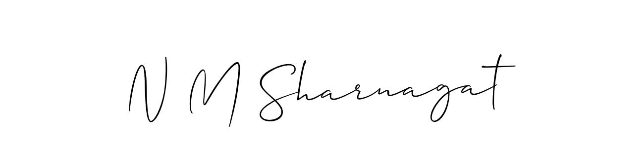 How to Draw N M Sharnagat signature style? Allison_Script is a latest design signature styles for name N M Sharnagat. N M Sharnagat signature style 2 images and pictures png