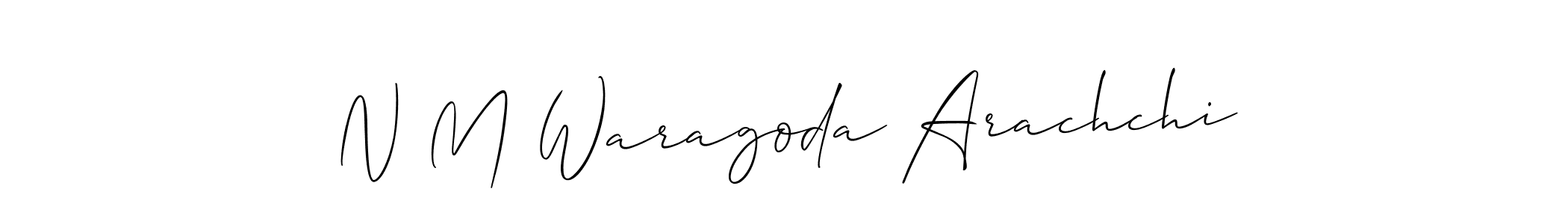 N M Waragoda Arachchi stylish signature style. Best Handwritten Sign (Allison_Script) for my name. Handwritten Signature Collection Ideas for my name N M Waragoda Arachchi. N M Waragoda Arachchi signature style 2 images and pictures png
