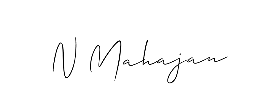 You should practise on your own different ways (Allison_Script) to write your name (N Mahajan) in signature. don't let someone else do it for you. N Mahajan signature style 2 images and pictures png
