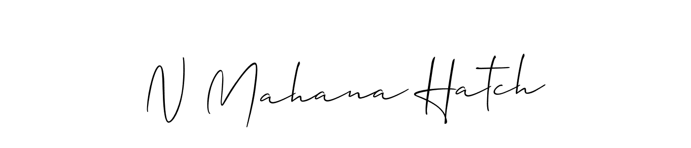 Best and Professional Signature Style for N Mahana Hatch. Allison_Script Best Signature Style Collection. N Mahana Hatch signature style 2 images and pictures png