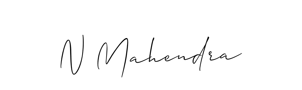 Also You can easily find your signature by using the search form. We will create N Mahendra name handwritten signature images for you free of cost using Allison_Script sign style. N Mahendra signature style 2 images and pictures png