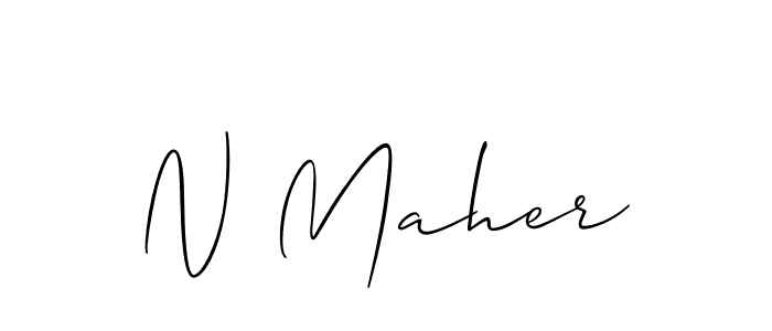 This is the best signature style for the N Maher name. Also you like these signature font (Allison_Script). Mix name signature. N Maher signature style 2 images and pictures png