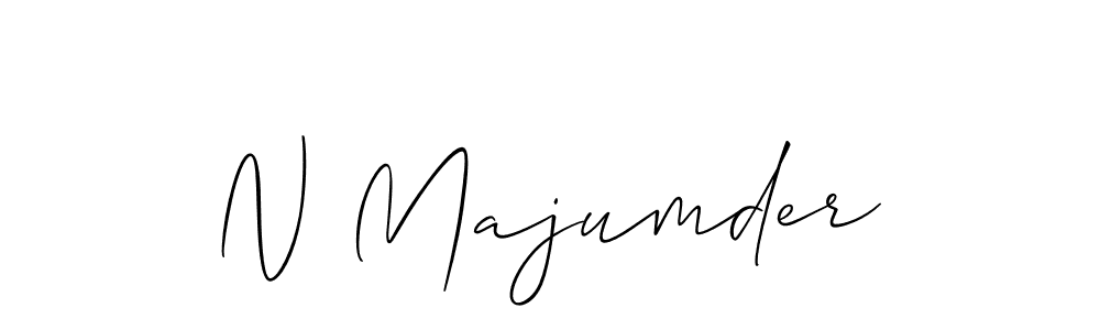 How to make N Majumder signature? Allison_Script is a professional autograph style. Create handwritten signature for N Majumder name. N Majumder signature style 2 images and pictures png