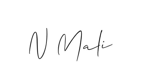 How to make N Mali signature? Allison_Script is a professional autograph style. Create handwritten signature for N Mali name. N Mali signature style 2 images and pictures png
