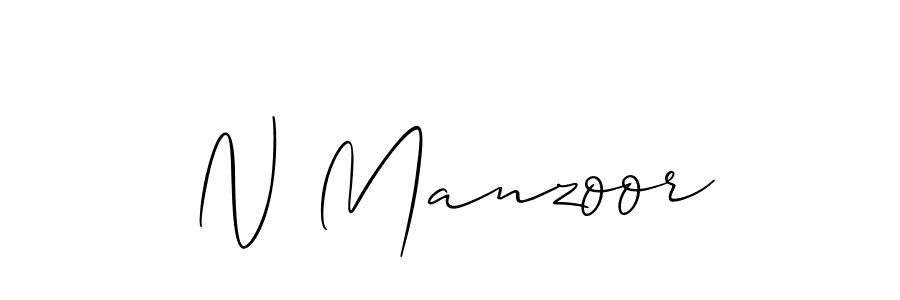 Make a beautiful signature design for name N Manzoor. Use this online signature maker to create a handwritten signature for free. N Manzoor signature style 2 images and pictures png