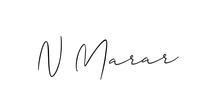 Allison_Script is a professional signature style that is perfect for those who want to add a touch of class to their signature. It is also a great choice for those who want to make their signature more unique. Get N Marar name to fancy signature for free. N Marar signature style 2 images and pictures png