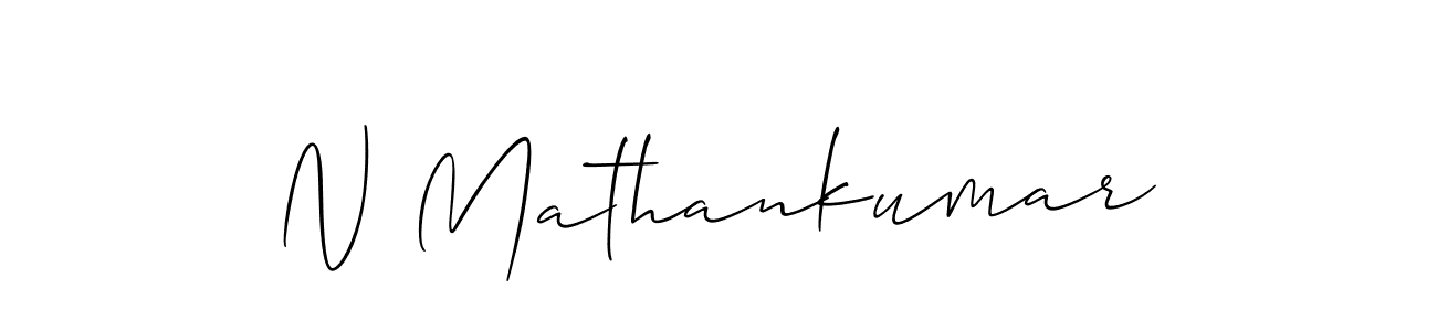 How to make N Mathankumar signature? Allison_Script is a professional autograph style. Create handwritten signature for N Mathankumar name. N Mathankumar signature style 2 images and pictures png