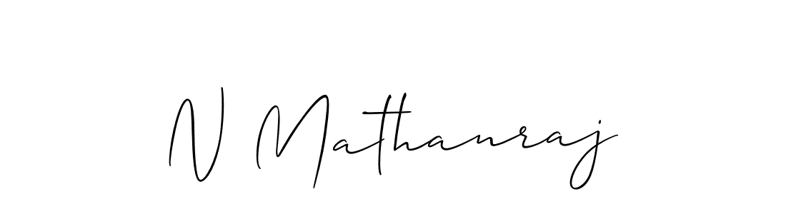 Use a signature maker to create a handwritten signature online. With this signature software, you can design (Allison_Script) your own signature for name N Mathanraj. N Mathanraj signature style 2 images and pictures png