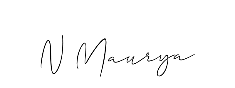 How to Draw N Maurya signature style? Allison_Script is a latest design signature styles for name N Maurya. N Maurya signature style 2 images and pictures png