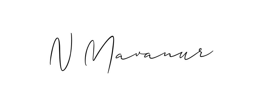 Best and Professional Signature Style for N Mavanur. Allison_Script Best Signature Style Collection. N Mavanur signature style 2 images and pictures png