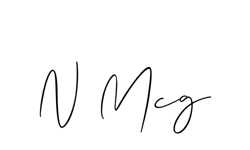 How to Draw N Mcg signature style? Allison_Script is a latest design signature styles for name N Mcg. N Mcg signature style 2 images and pictures png