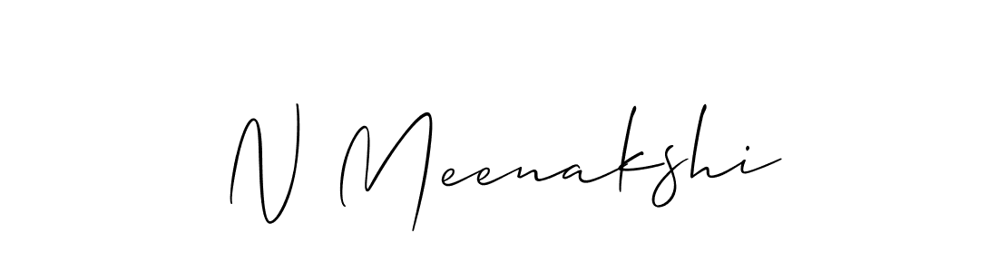 Design your own signature with our free online signature maker. With this signature software, you can create a handwritten (Allison_Script) signature for name N Meenakshi. N Meenakshi signature style 2 images and pictures png