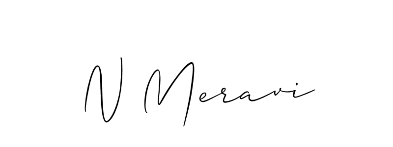 It looks lik you need a new signature style for name N Meravi. Design unique handwritten (Allison_Script) signature with our free signature maker in just a few clicks. N Meravi signature style 2 images and pictures png