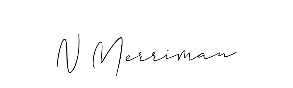 Create a beautiful signature design for name N Merriman. With this signature (Allison_Script) fonts, you can make a handwritten signature for free. N Merriman signature style 2 images and pictures png