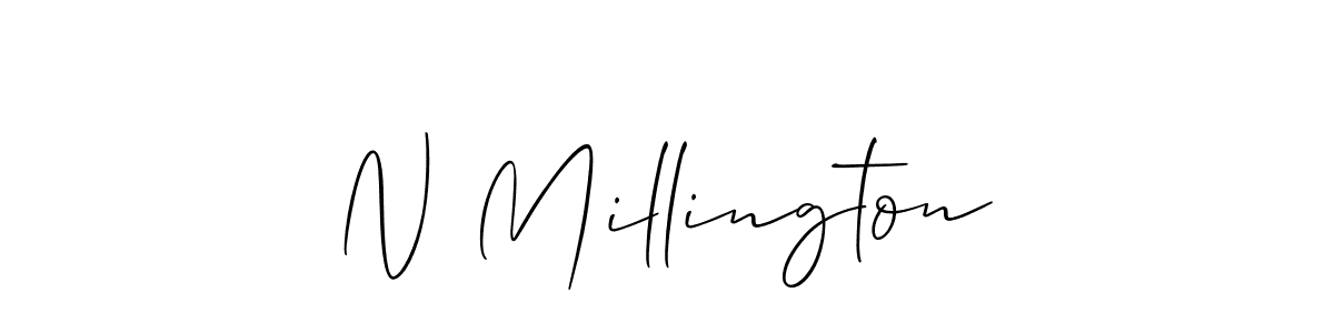 Once you've used our free online signature maker to create your best signature Allison_Script style, it's time to enjoy all of the benefits that N Millington name signing documents. N Millington signature style 2 images and pictures png