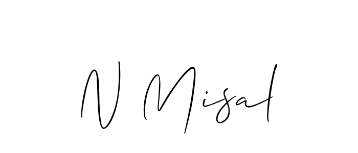 Best and Professional Signature Style for N Misal. Allison_Script Best Signature Style Collection. N Misal signature style 2 images and pictures png