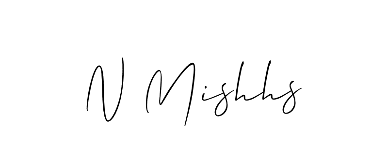 How to Draw N Mishhs signature style? Allison_Script is a latest design signature styles for name N Mishhs. N Mishhs signature style 2 images and pictures png