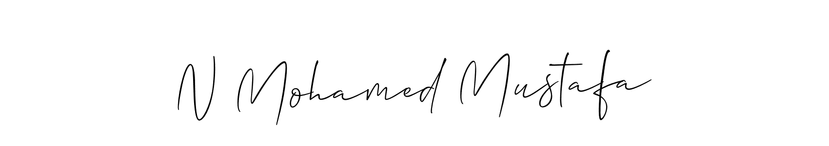 Design your own signature with our free online signature maker. With this signature software, you can create a handwritten (Allison_Script) signature for name N Mohamed Mustafa. N Mohamed Mustafa signature style 2 images and pictures png