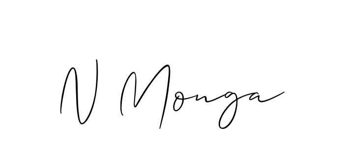 Allison_Script is a professional signature style that is perfect for those who want to add a touch of class to their signature. It is also a great choice for those who want to make their signature more unique. Get N Monga name to fancy signature for free. N Monga signature style 2 images and pictures png