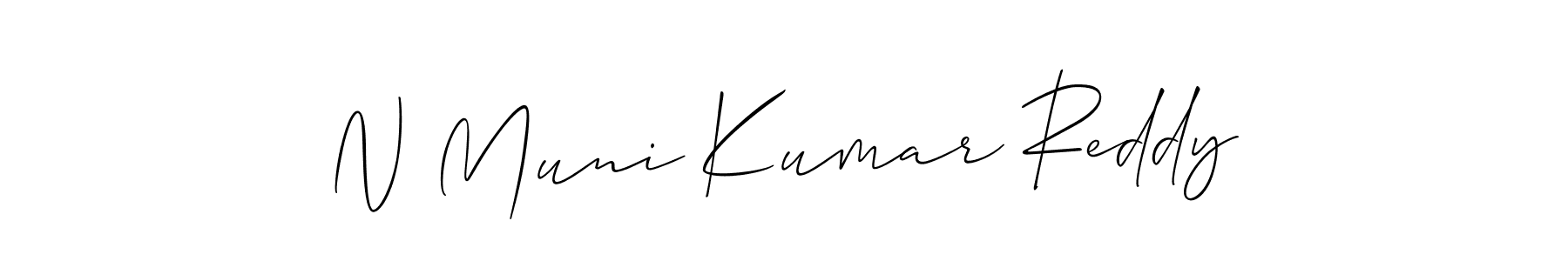 Create a beautiful signature design for name N Muni Kumar Reddy. With this signature (Allison_Script) fonts, you can make a handwritten signature for free. N Muni Kumar Reddy signature style 2 images and pictures png