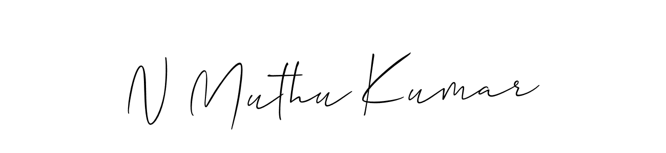 Also we have N Muthu Kumar name is the best signature style. Create professional handwritten signature collection using Allison_Script autograph style. N Muthu Kumar signature style 2 images and pictures png