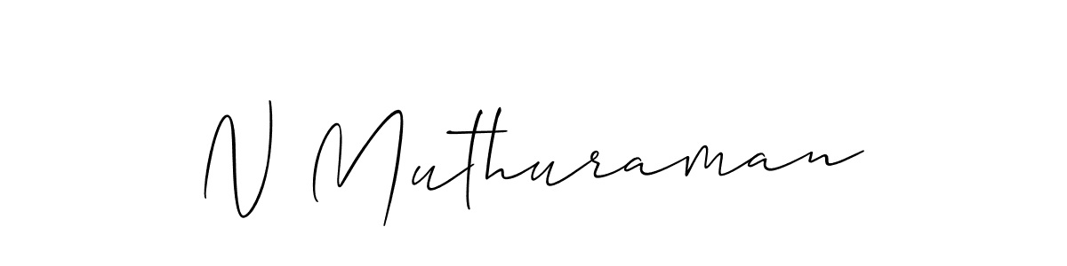 How to make N Muthuraman signature? Allison_Script is a professional autograph style. Create handwritten signature for N Muthuraman name. N Muthuraman signature style 2 images and pictures png