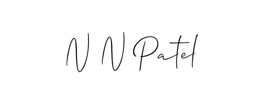 Design your own signature with our free online signature maker. With this signature software, you can create a handwritten (Allison_Script) signature for name N N Patel. N N Patel signature style 2 images and pictures png