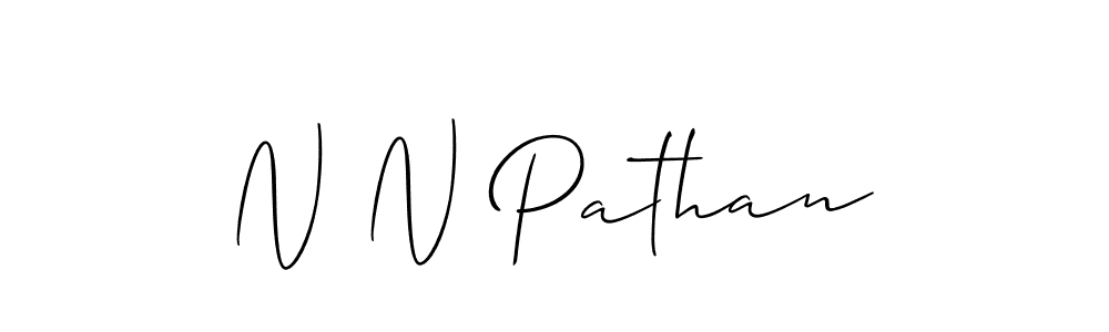 Make a beautiful signature design for name N N Pathan. With this signature (Allison_Script) style, you can create a handwritten signature for free. N N Pathan signature style 2 images and pictures png