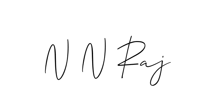 You should practise on your own different ways (Allison_Script) to write your name (N N Raj) in signature. don't let someone else do it for you. N N Raj signature style 2 images and pictures png