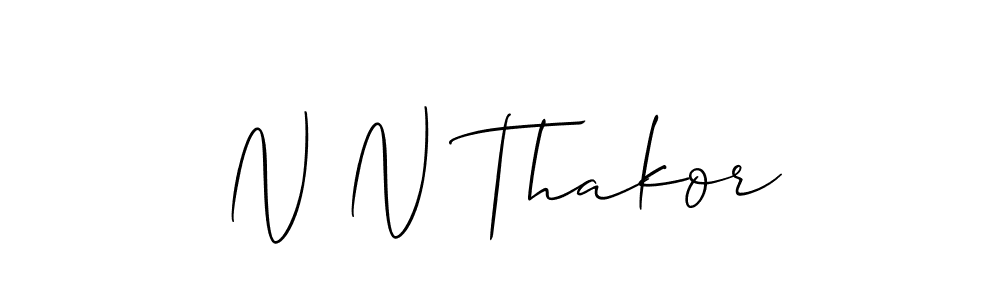 Make a beautiful signature design for name N N Thakor. Use this online signature maker to create a handwritten signature for free. N N Thakor signature style 2 images and pictures png