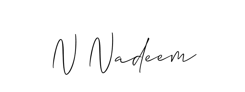 Best and Professional Signature Style for N Nadeem. Allison_Script Best Signature Style Collection. N Nadeem signature style 2 images and pictures png