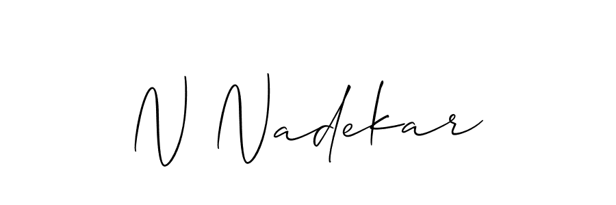 How to Draw N Nadekar signature style? Allison_Script is a latest design signature styles for name N Nadekar. N Nadekar signature style 2 images and pictures png