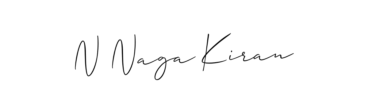 Create a beautiful signature design for name N Naga Kiran. With this signature (Allison_Script) fonts, you can make a handwritten signature for free. N Naga Kiran signature style 2 images and pictures png