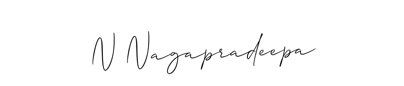 It looks lik you need a new signature style for name N Nagapradeepa. Design unique handwritten (Allison_Script) signature with our free signature maker in just a few clicks. N Nagapradeepa signature style 2 images and pictures png