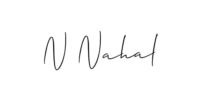 You should practise on your own different ways (Allison_Script) to write your name (N Nahal) in signature. don't let someone else do it for you. N Nahal signature style 2 images and pictures png