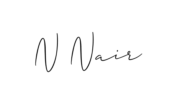 Similarly Allison_Script is the best handwritten signature design. Signature creator online .You can use it as an online autograph creator for name N Nair. N Nair signature style 2 images and pictures png