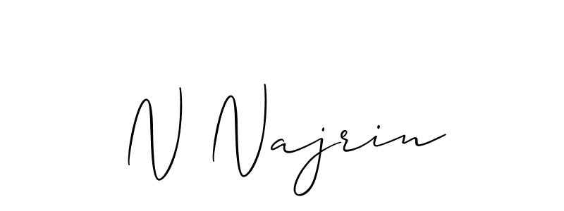 Also we have N Najrin name is the best signature style. Create professional handwritten signature collection using Allison_Script autograph style. N Najrin signature style 2 images and pictures png