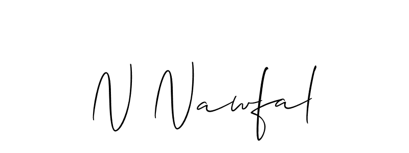 The best way (Allison_Script) to make a short signature is to pick only two or three words in your name. The name N Nawfal include a total of six letters. For converting this name. N Nawfal signature style 2 images and pictures png