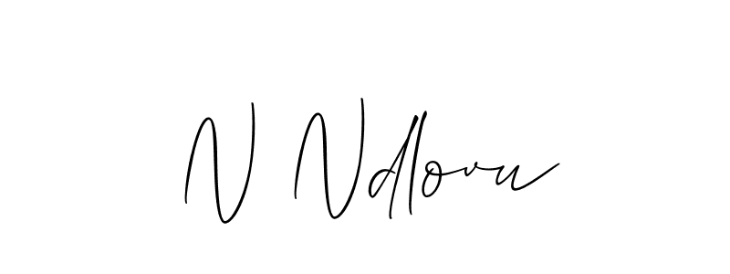 if you are searching for the best signature style for your name N Ndlovu. so please give up your signature search. here we have designed multiple signature styles  using Allison_Script. N Ndlovu signature style 2 images and pictures png