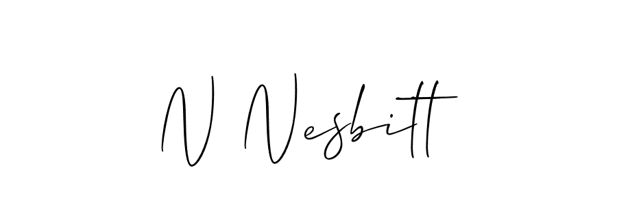 Allison_Script is a professional signature style that is perfect for those who want to add a touch of class to their signature. It is also a great choice for those who want to make their signature more unique. Get N Nesbitt name to fancy signature for free. N Nesbitt signature style 2 images and pictures png