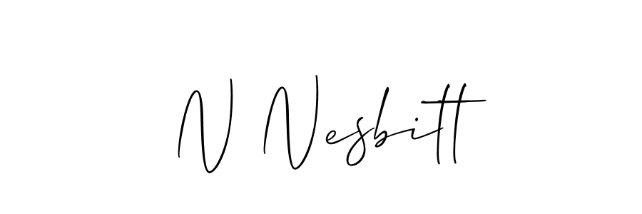 The best way (Allison_Script) to make a short signature is to pick only two or three words in your name. The name N Nesbitt include a total of six letters. For converting this name. N Nesbitt signature style 2 images and pictures png